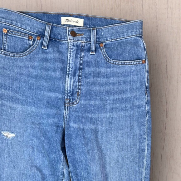 Madewell Blue Straight Leg Jeans - Picture 2 of 4